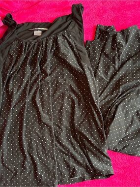 Studio Black Polka Dot Women's Sleep Tank & Shorts Set